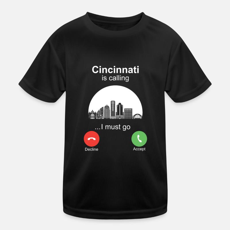 Cincinnati is Calling Kids Functional T-Shirt