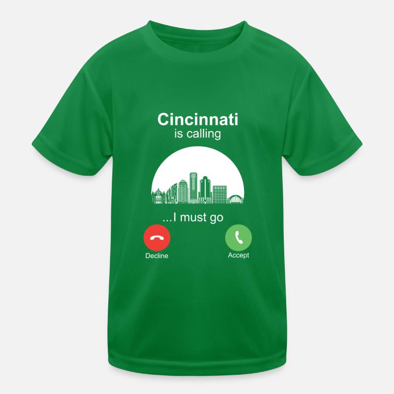 Cincinnati is Calling Kids Functional T-Shirt