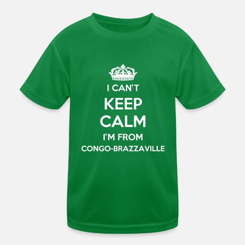 Bleib Ruhig, Ich Bin Von Kongo-Brazzaville Kinder Funktions-T-Shirt