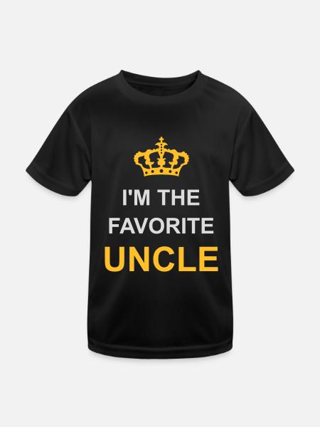 im the favorite uncle - Kinder Funktions-T-Shirt - Schwarz - Vorne