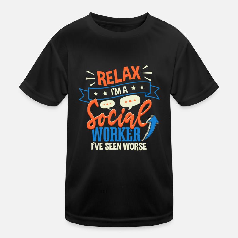 Entspannen Sie sich, ich bin ein Sozialarbeiter Kinder Funktions-T-Shirt
