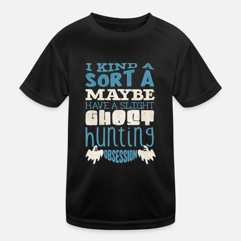 Ghost Hunter, EMF meter, thermal camera Kids Functional T-Shirt