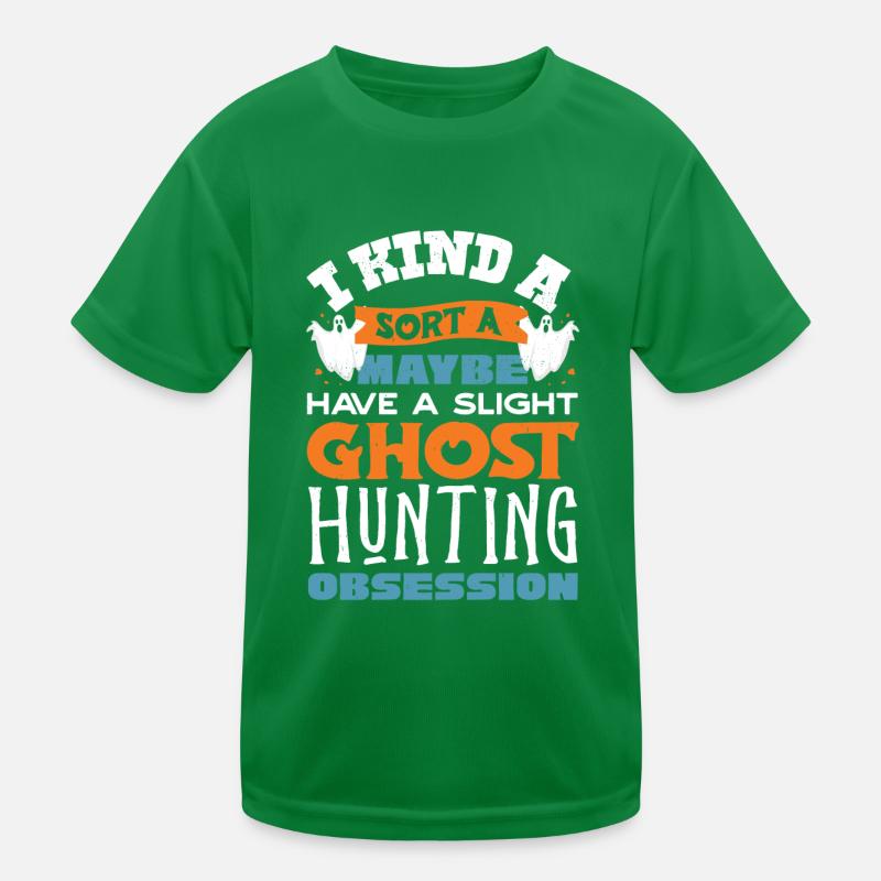 Ghost Hunter, EMF meter, thermal camera Kids Functional T-Shirt