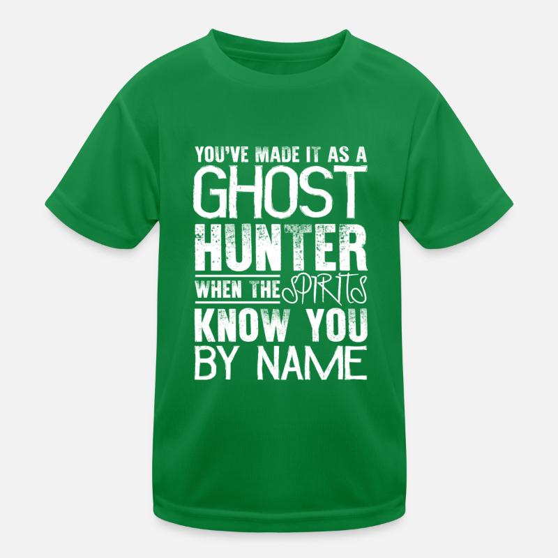 Ghost Hunter, EMF meter, thermal camera Kids Functional T-Shirt