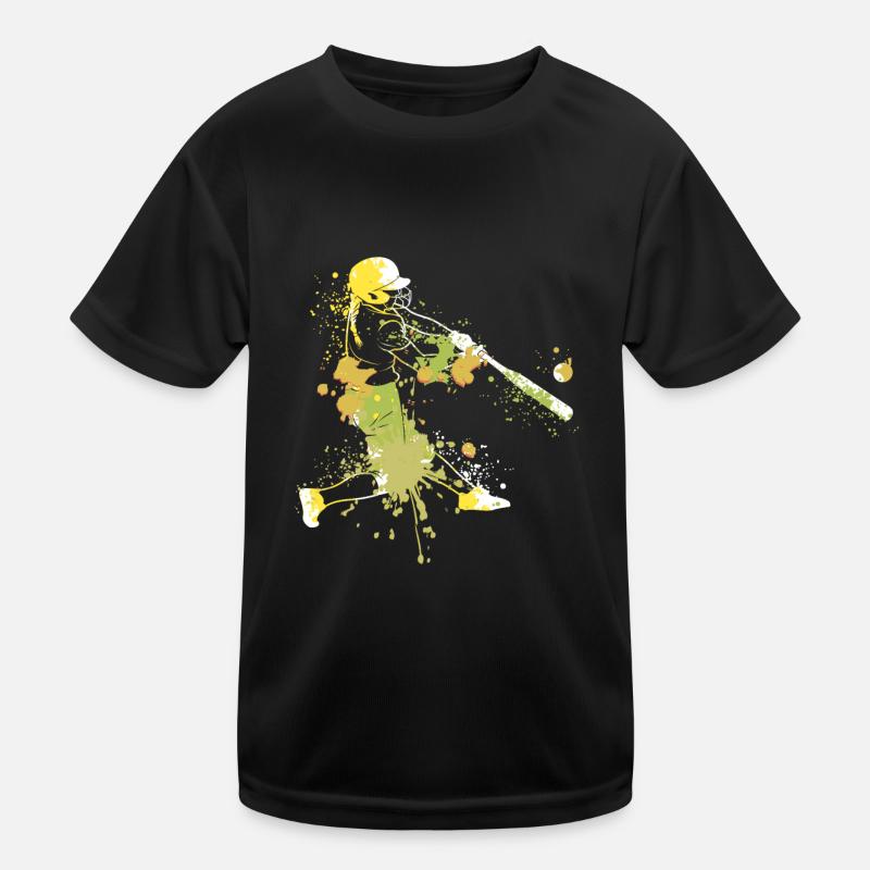 Joueur de softball Splash Art T-shirt sport Enfant
