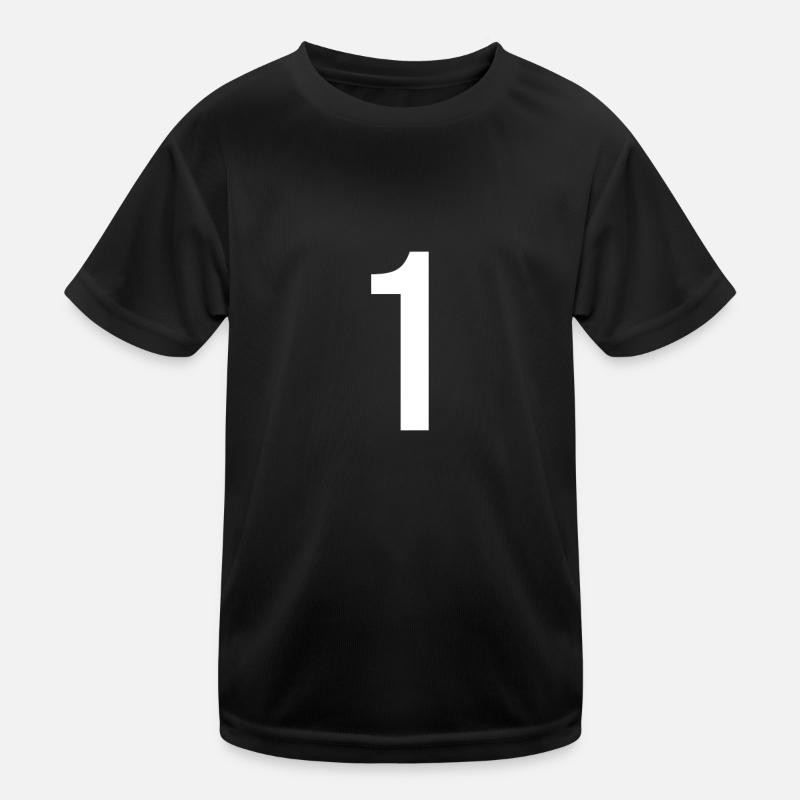 1 Chiffre Lettre Symbole Alphabet Initial T-shirt sport Enfant