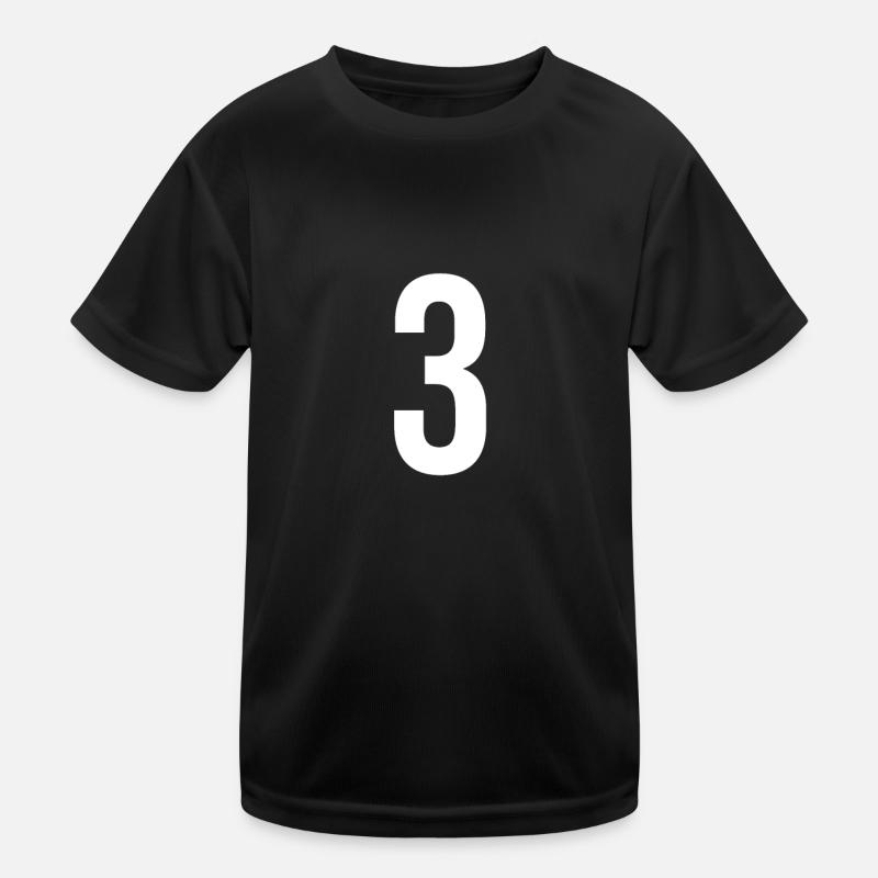 3 Chiffre Lettre Symbole Alphabet Initial T-shirt sport Enfant