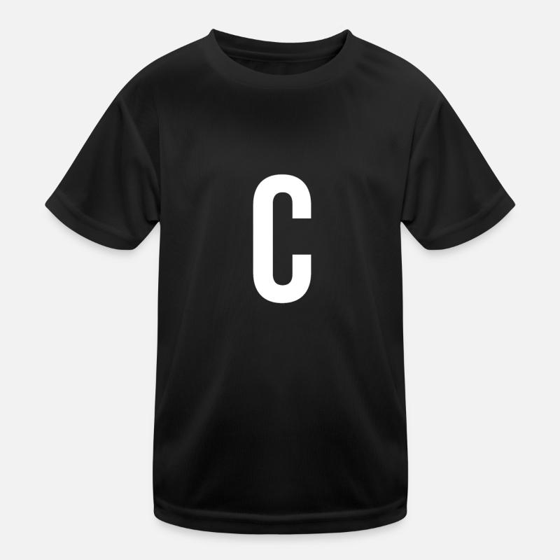 C Buchstabe Zahl Symbol Alphabet Initiale Kinder Funktions-T-Shirt