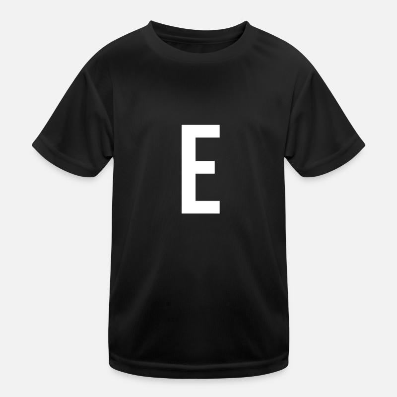 E Buchstabe Zahl Symbol Alphabet Initiale Kinder Funktions-T-Shirt
