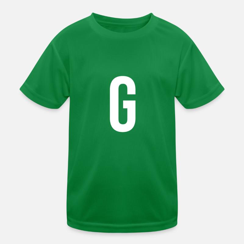 G Buchstabe Zahl Symbol Alphabet Initiale Kinder Funktions-T-Shirt