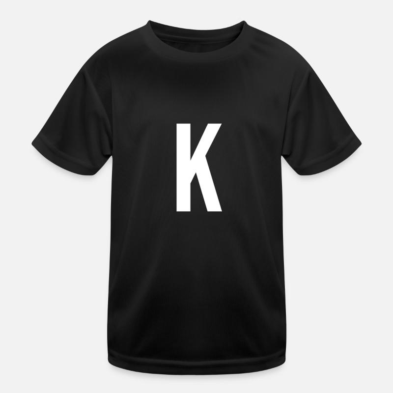 K Buchstabe Zahl Symbol Alphabet Initiale Kinder Funktions-T-Shirt