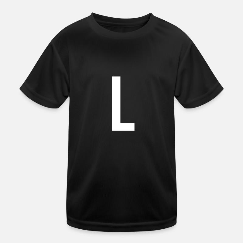 L Buchstabe Zahl Symbol Alphabet Initiale Kinder Funktions-T-Shirt
