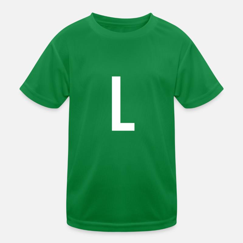 L Buchstabe Zahl Symbol Alphabet Initiale Kinder Funktions-T-Shirt