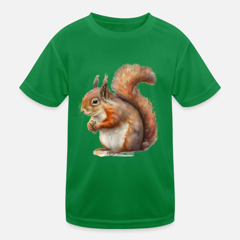 Eich-Hörnchen, lustige Baummaus Kinder Funktions-T-Shirt