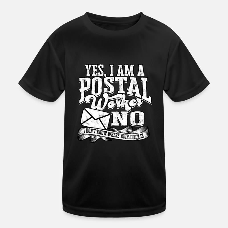briefträger postbote post geschenk brief paketzust Kinder Funktions-T-Shirt