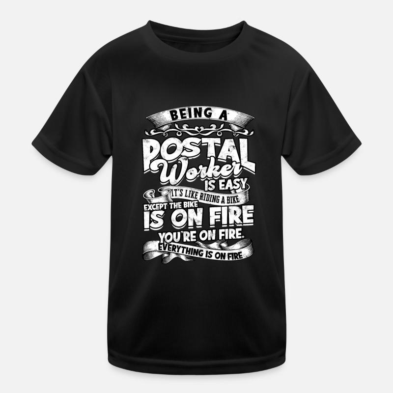 briefträger postbote post geschenk brief paketzust Kinder Funktions-T-Shirt