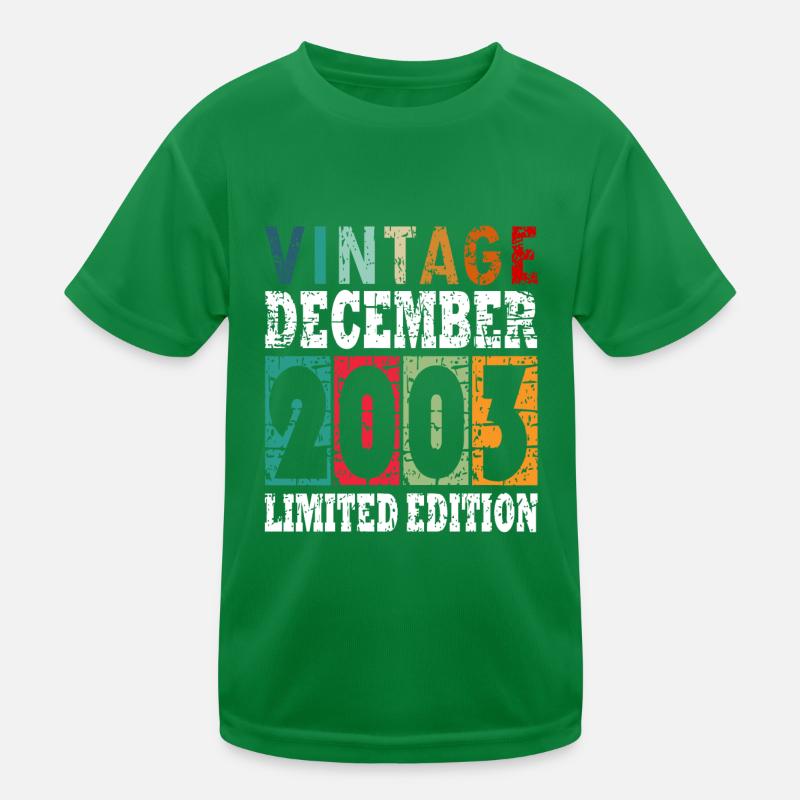 Baujahr 2003 Dezember geboren Geschenkidee Kinder Funktions-T-Shirt