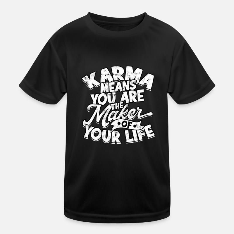 karma meditation schicksal geschenkidee geschenk s Kinder Funktions-T-Shirt