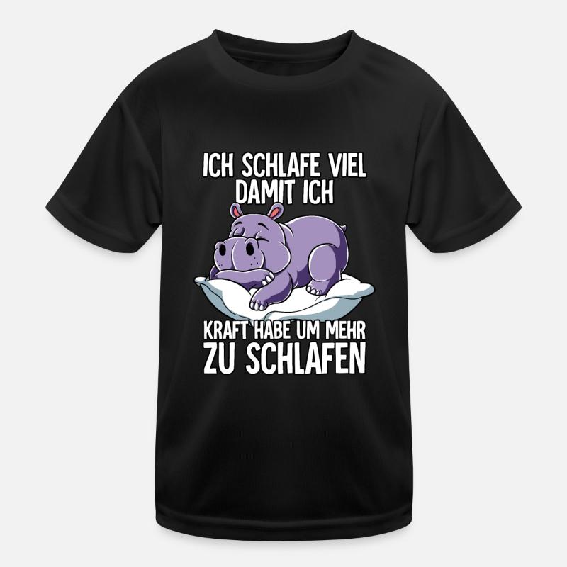 Ich Schlafe Nilpferd Kinder Funktions-T-Shirt