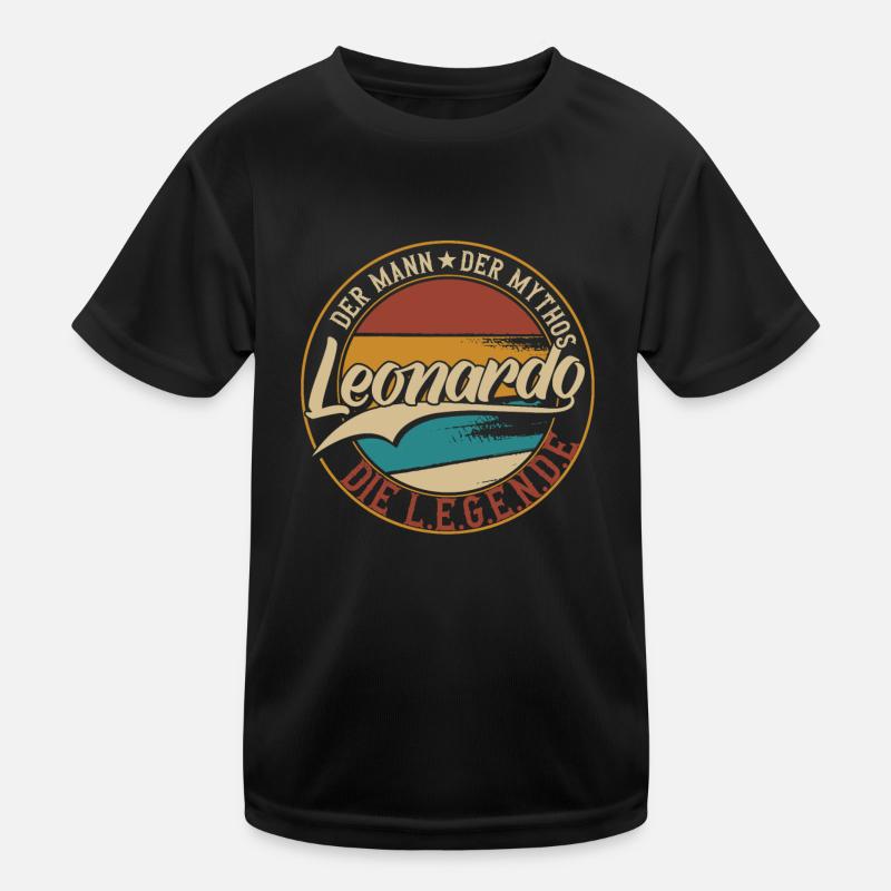 Leonardo Der Mann der Mythos die Legende Geschenk Kinder Funktions-T-Shirt