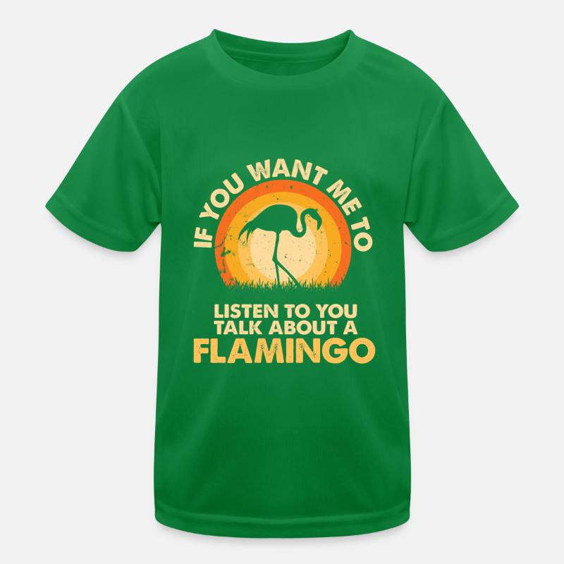 Hören Sie Sprechen Über Tierflamingo Kinder Funktions-T-Shirt