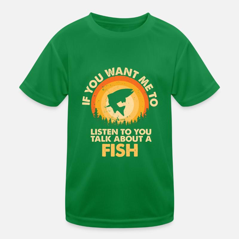 Hear talk about animal fish Kids Functional T-Shirt