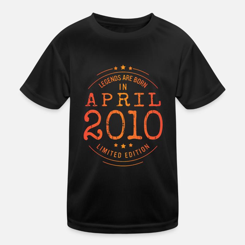 Anniversaire Avril 2010 Edition Limitée Millésime T-shirt sport Enfant