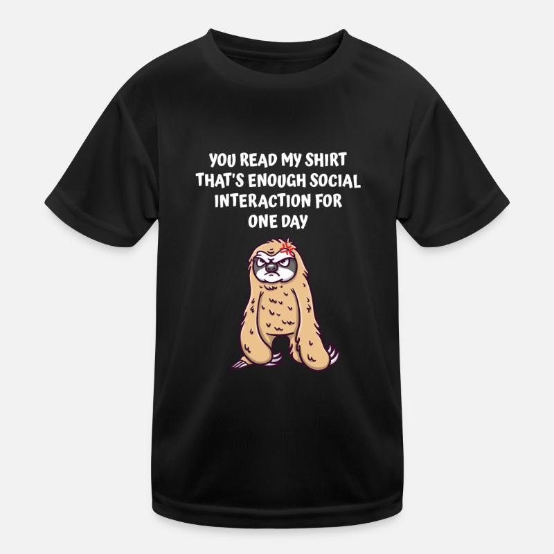 That's enough social interaction for a day Lu Kids Functional T-Shirt