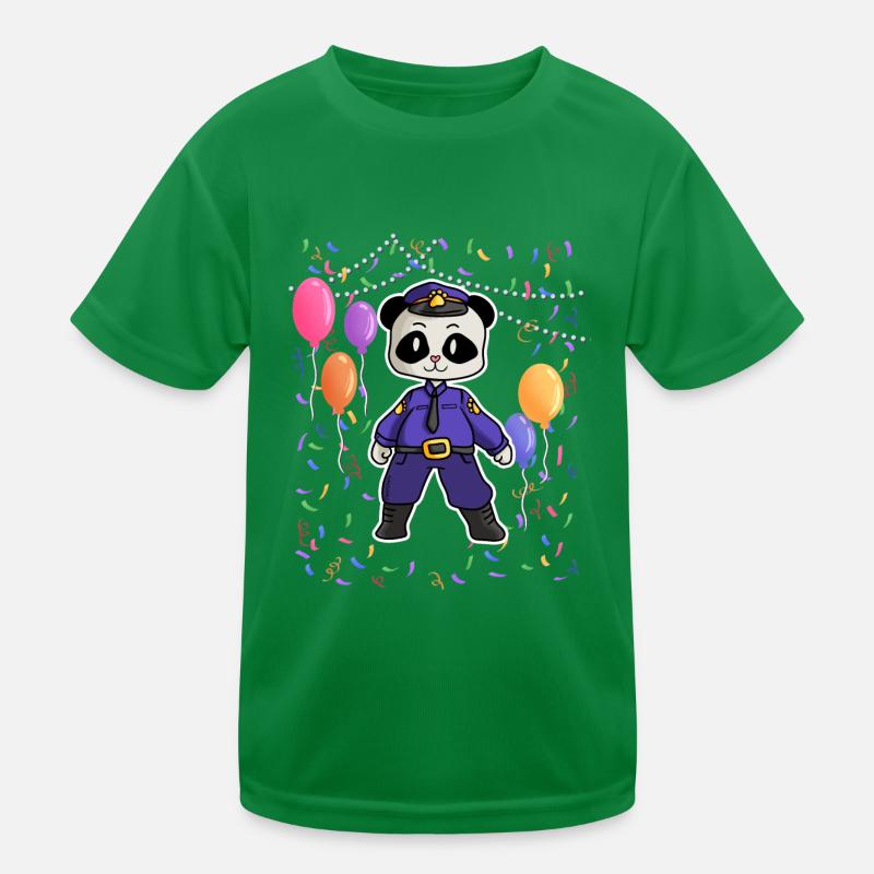 Panda Polizei Geburtstagsparty Kinder Funktions-T-Shirt