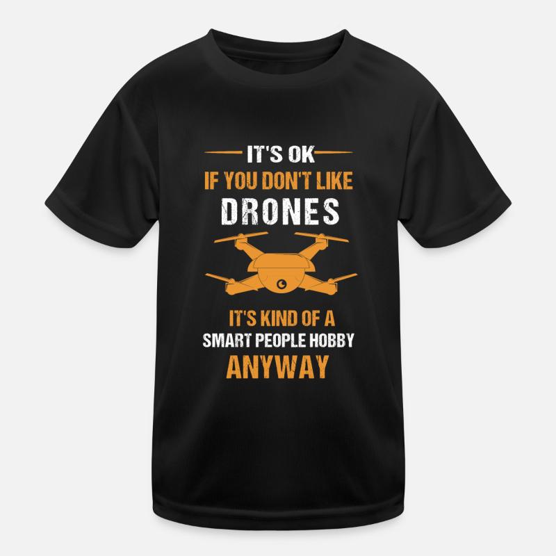 Drone pilot, aerial drone, multicopter, Kids Functional T-Shirt