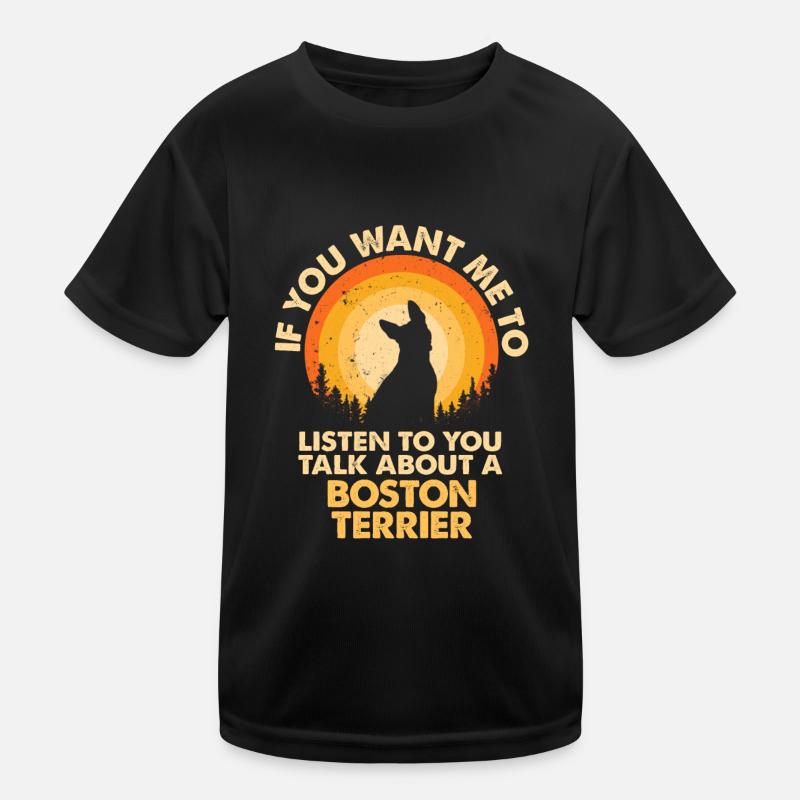 Parlez de chien Boston Terrier T-shirt sport Enfant