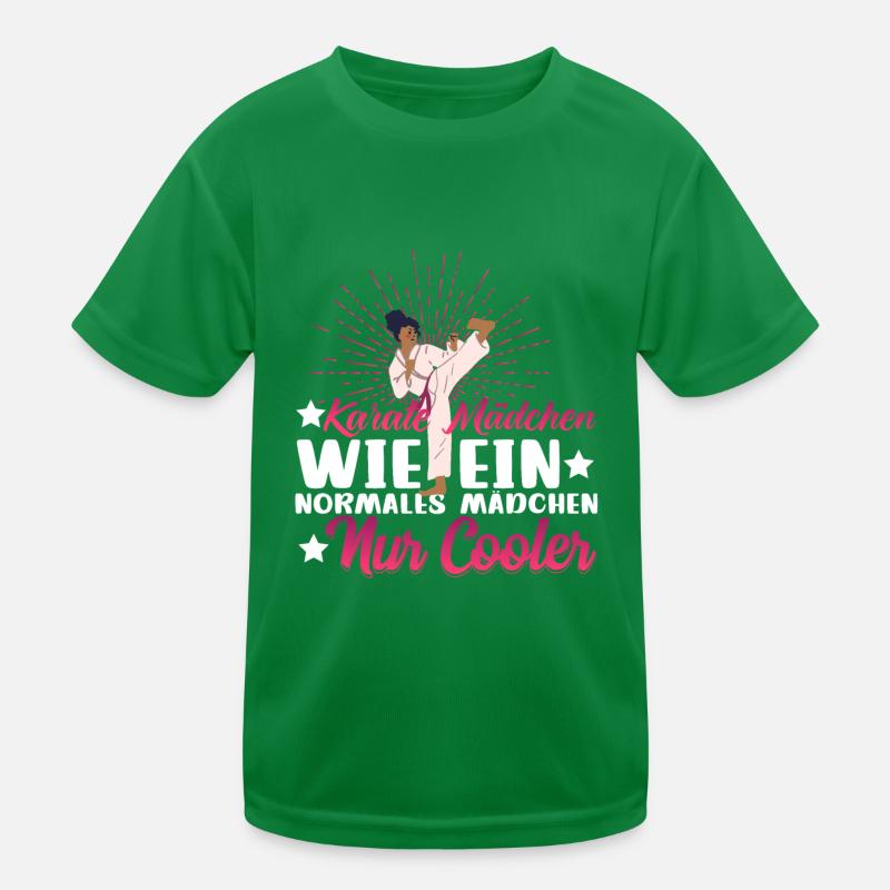 Karate Mädchen wie ein normales Mädchen Kinder Funktions-T-Shirt