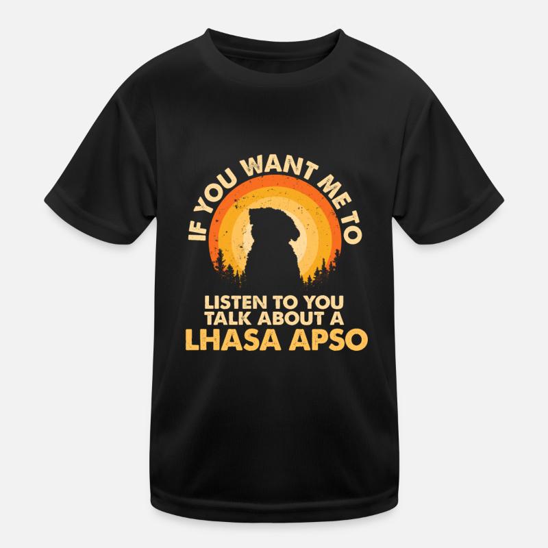 Parlez du chien Lhassa Apso T-shirt sport Enfant