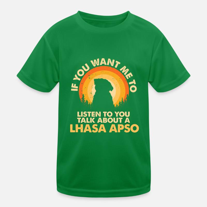 Talk about the dog Lhasa Apso Kids Functional T-Shirt