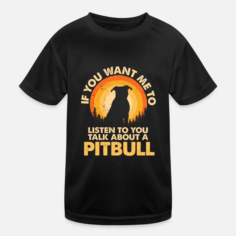 Parlez du chien Pitbull T-shirt sport Enfant