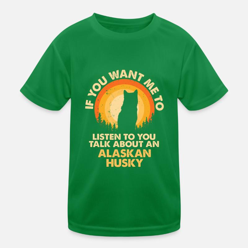 Parlez de chiens Alaskan Husky T-shirt sport Enfant