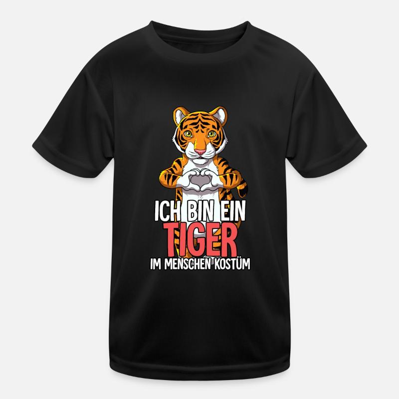 Ich Bin Ein Tiger Kinder Funktions-T-Shirt