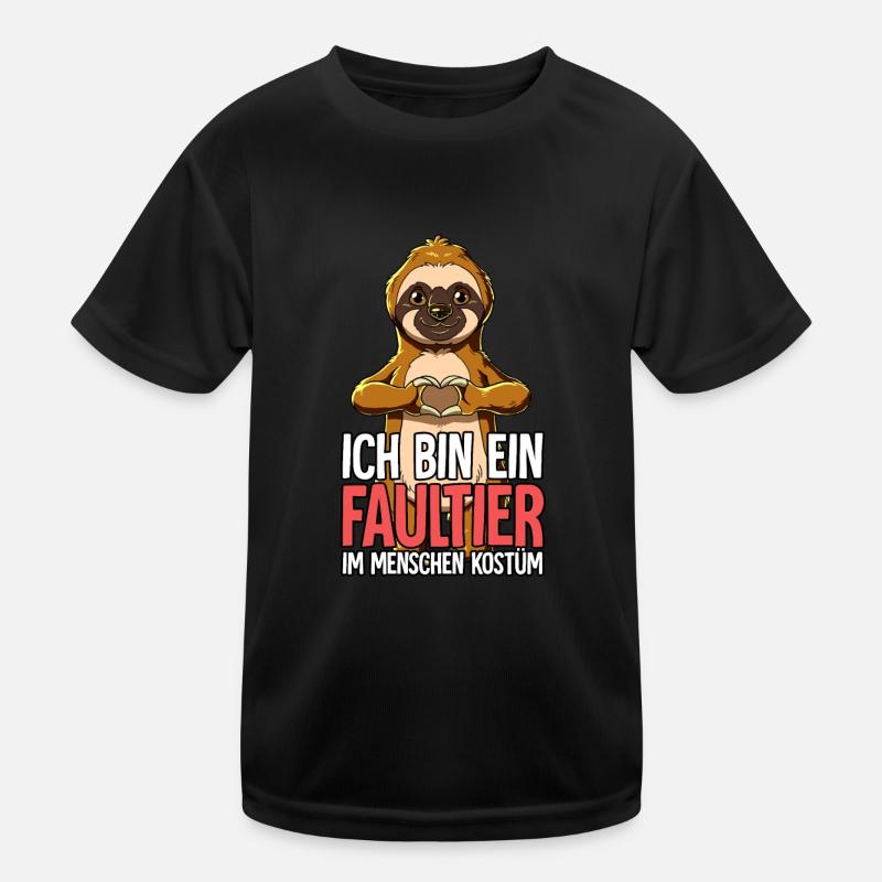 Ich Bin Ein Faultier Kinder Funktions-T-Shirt