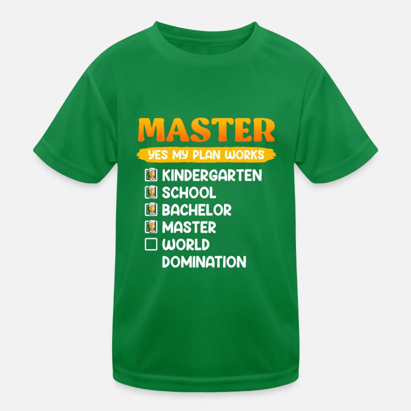 Kindergarten School Bachelor Master Degree Kids Functional T-Shirt