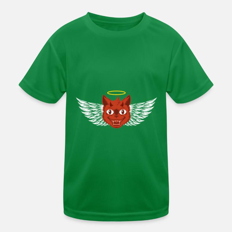 Angel and devil cat Kids Functional T-Shirt