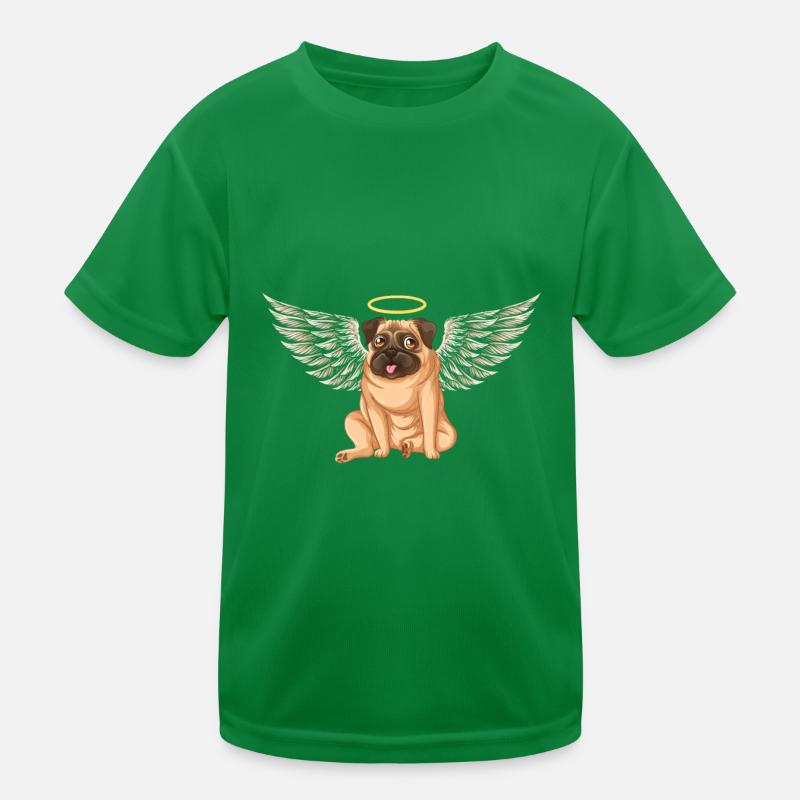 Engel-Mops-Hund Kinder Funktions-T-Shirt