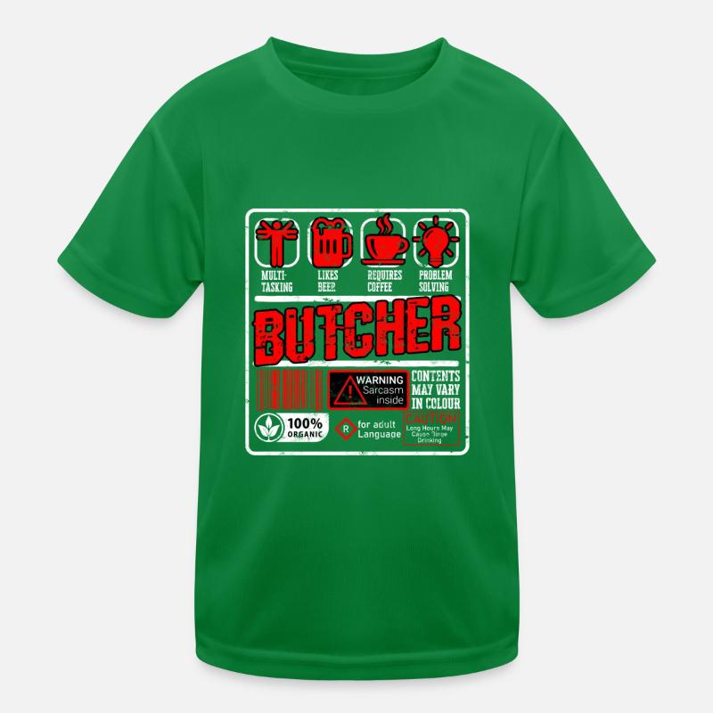 Boucher Découpeur de viande Couteaux de cuisson Boucher T-shirt sport Enfant