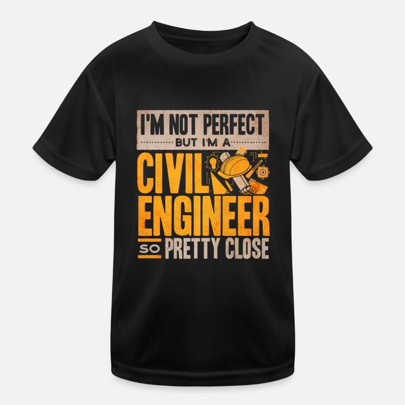 Civil engineer Kids Functional T-Shirt