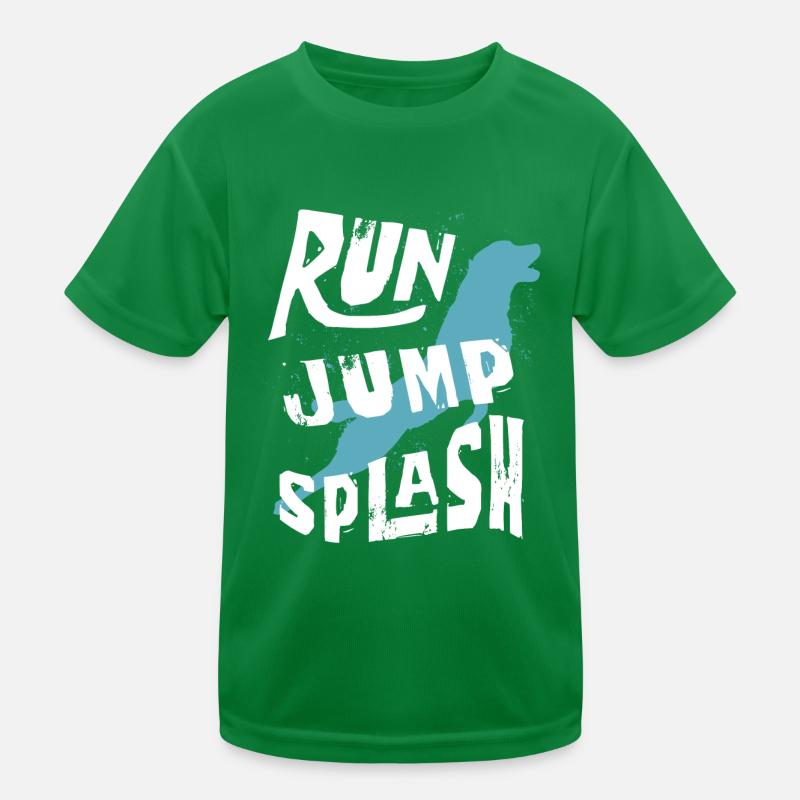 Dog diving, dock diving Kids Functional T-Shirt