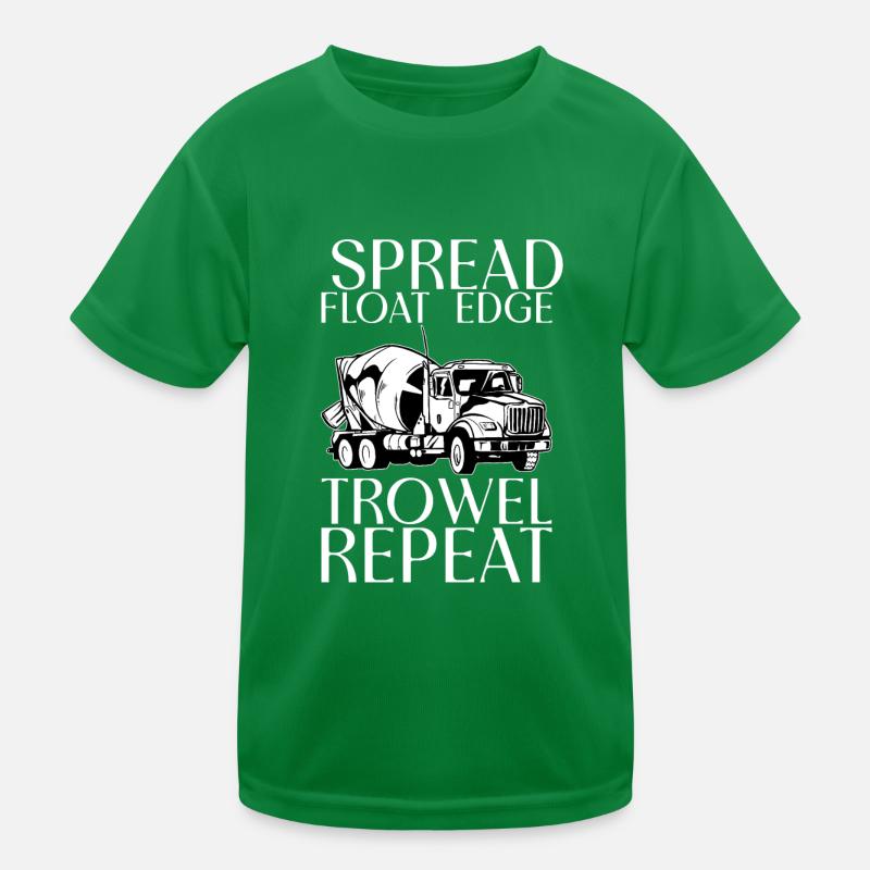 Spread Float Edge Trowel Repeat 4 Kids Functional T-Shirt