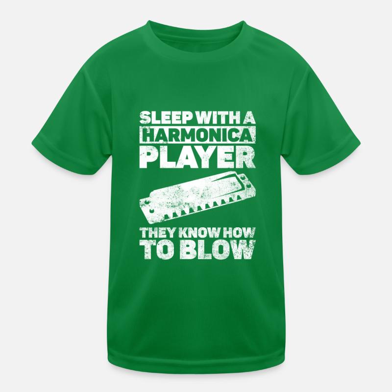 Harmonica harmonica player Musician Lustig Kids Functional T-Shirt