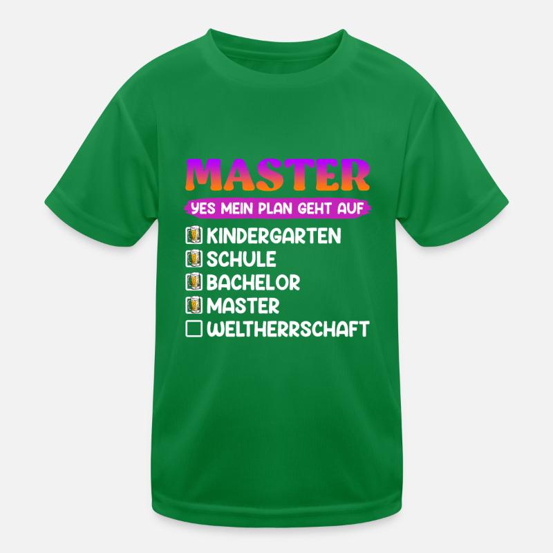 Kindergarten Schule Bachelor Master Abschluss Kinder Funktions-T-Shirt