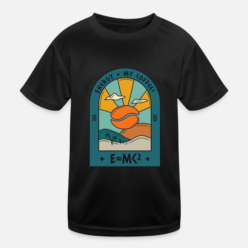 Energy = my coffee - E = MC Kids Functional T-Shirt
