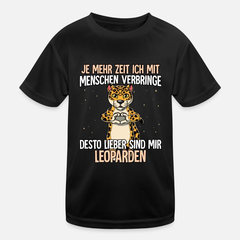 Leopard Kinder Funktions-T-Shirt