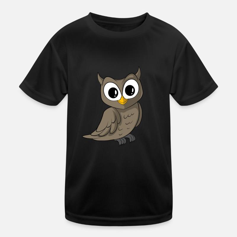 Hibou de dessin animé mignon T-shirt sport Enfant